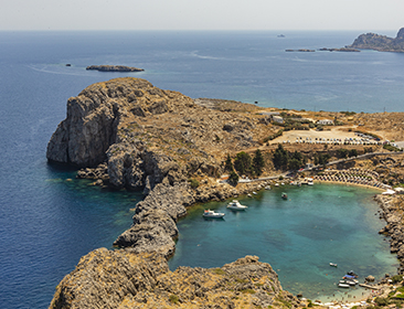 Panoramic view of Lindos, Rhodes