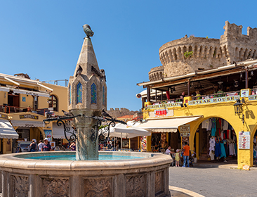 Hippokratous Square fountain, Rhodes